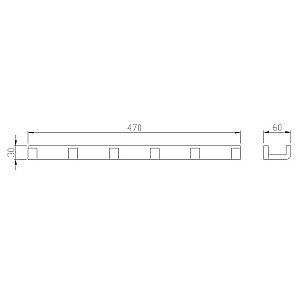 Вешалка на 6 крючков ABBER Westen AA1752NG никель купить в интернет-магазине сантехники Sanbest