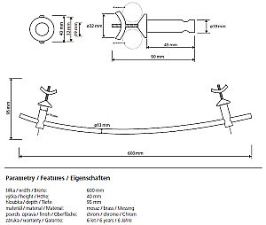 Держатель полотенец на радиатор Bemeta Rawell 134504212 купить в интернет-магазине сантехники Sanbest