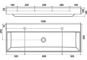 Раковина Ravak NATURAL XJO01212000 купить в интернет-магазине Sanbest