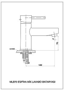 Смеситель для раковины GPD ESPINA MLB70 купить в интернет-магазине сантехники Sanbest
