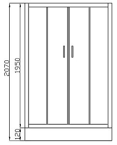 Душевой уголок CeruttiSpa VIVA 100x100 VIVA100B стекло прозрачное/профиль черный матовый купить в интернет-магазине Sanbest