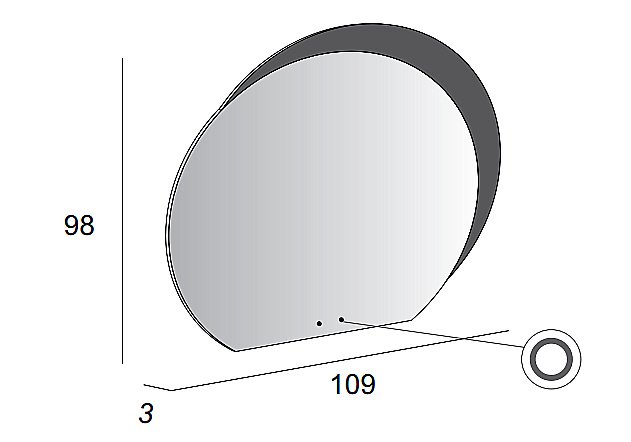 Зеркало с LED подстветкой Cezares 45010 109x98 в ванную от интернет-магазине сантехники Sanbest
