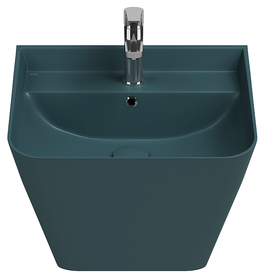 Раковина ISVEA Sott'Aqua 50 10SQ37002SV-2R изумрудный матовый купить в интернет-магазине Sanbest