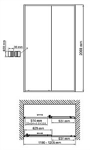 Душевая дверь WasserKRAFT Rhin 44S 120 купить в интернет-магазине Sanbest