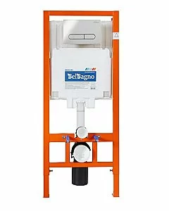 Унитаз подвесной BelBagno UNO BB3105CHR безободковый, с крышкой микролифт, с инсталляцией и кнопкой хром купить в интернет-магазине Sanbest