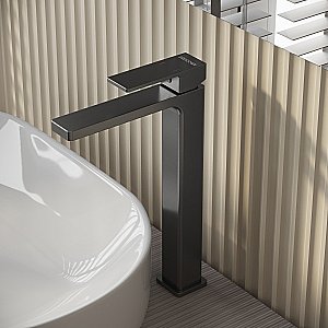 Смеситель для раковины высокий Grossman Style 520.K35.05.420 графит сатиновый купить в интернет-магазине сантехники Sanbest