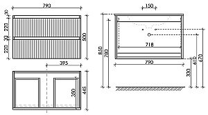 Тумба с раковиной Sancos SNOB R SNR80W 80 Bianco для ванной в интернет-магазине Sanbest