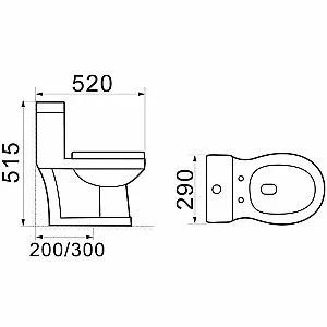 Унитаз-моноблок SantiLine SL-5015W белый без декора, безободковый, с крышкой микролифт купить в интернет-магазине Sanbest