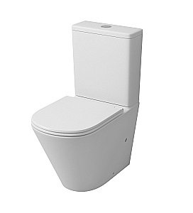 Унитаз Grossman TORNADO GR-4450MSQ безободковый, с бачком, с крышкой микролифт, слив-торнадо, белый матовый купить в интернет-магазине Sanbest