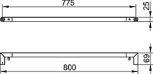 Полотенцедержатель KEUCO REVA 12801010800 хром купить в интернет-магазине сантехники Sanbest