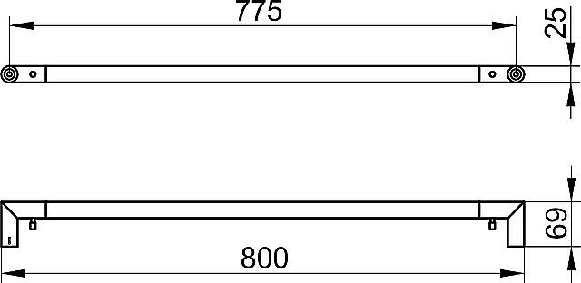 Полотенцедержатель KEUCO REVA 12801010800 хром купить в интернет-магазине сантехники Sanbest