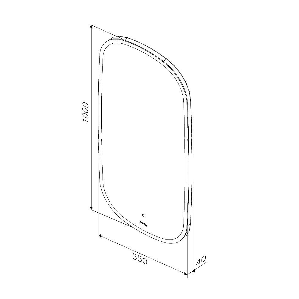 Зеркало с Led подсветкой AM.PM Func M8FMOX0551WGH 100 в ванную от интернет-магазине сантехники Sanbest