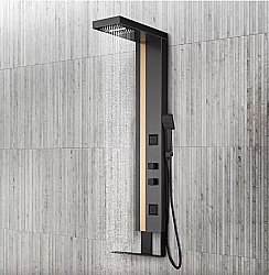 Душевая панель Black&White Gravity GR026 графит/золото купить в интернет-магазине сантехники Sanbest
