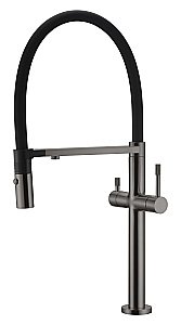 Смеситель для кухни Boheme Uno 115-GM оружейная сталь матовая купить в интернет-магазине сантехники Sanbest