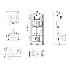 Унитаз подвесной AM.PM Awe IS49051.111738 белый, с инсталляцией купить в интернет-магазине Sanbest