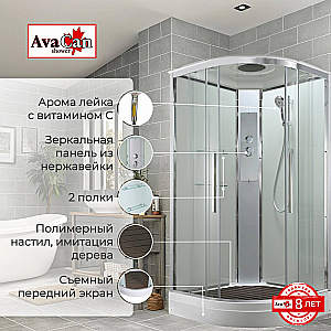 Душевая кабина AvaCan EM Серия EM2080T 80х80 стандартная прозрачная купить в интернет-магазине Sanbest