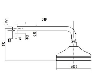 Верхний душ Gattoni Programma doccia SFPCL20D0oro 20 золото 24К купить в интернет-магазине сантехники Sanbest