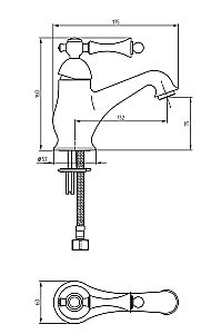 Смеситель для раковины Migliore Bomond NEW 26869 бронза купить в интернет-магазине сантехники Sanbest