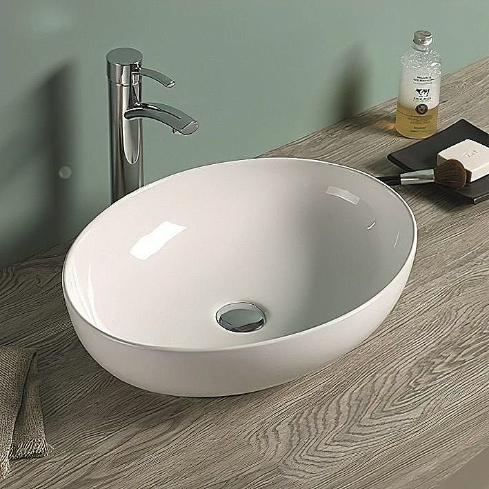 Раковина накладная Art&Max 52 AM-78166 белая купить в интернет-магазине Sanbest