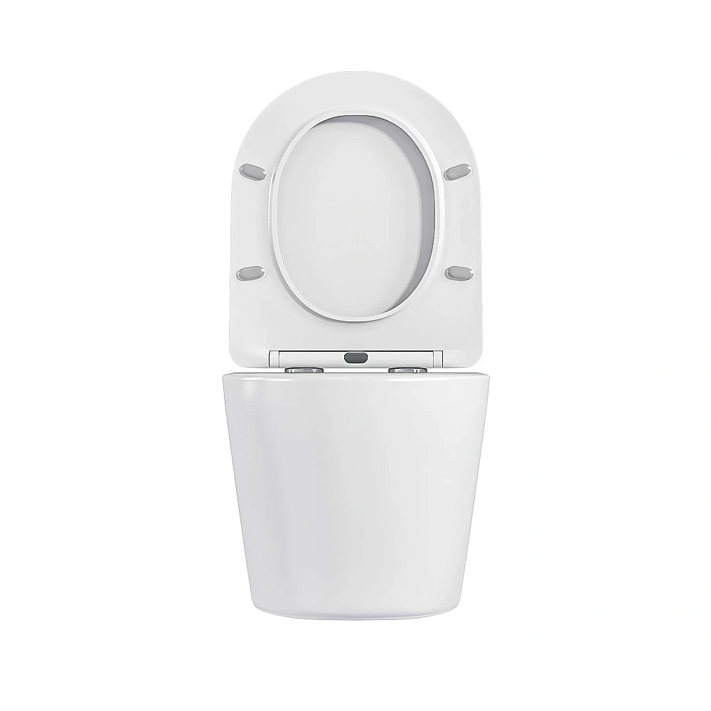 Унитаз подвесной Hansmann keramik ROUND TORNADO УНИ0010 безободковый, с крышкой микролифт, слив торнадо купить в интернет-магазине Sanbest