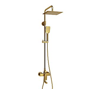 Душевая система WasserKraft Aisch 5500 SET2666 золото матовое купить в интернет-магазине сантехники Sanbest