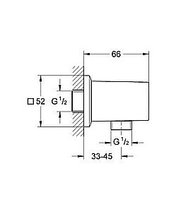 Подключение для душевого шланга Grohe Allure Brilliant 27707 000  купить в интернет-магазине сантехники Sanbest