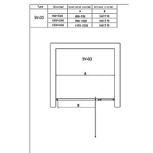 Душевая дверь RGW Stilvoll SV-03 100 купить в интернет-магазине Sanbest