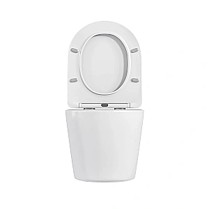 Унитаз подвесной Hansmann keramik ROUND TORNADO УНИ0010 безободковый, с крышкой микролифт, слив торнадо купить в интернет-магазине Sanbest