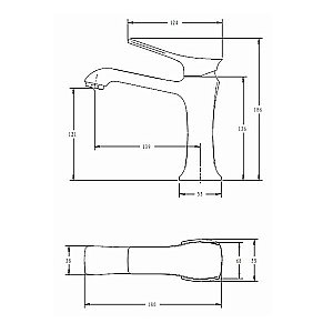Смеситель для раковины Comforty FC066A-CCT хром купить в интернет-магазине сантехники Sanbest