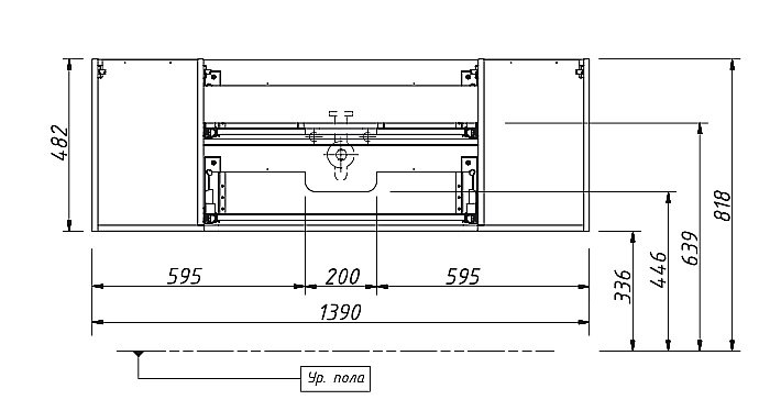 Тумба с раковиной Caprigo Legato 140 1 ящик для ванной в интернет-магазине Sanbest