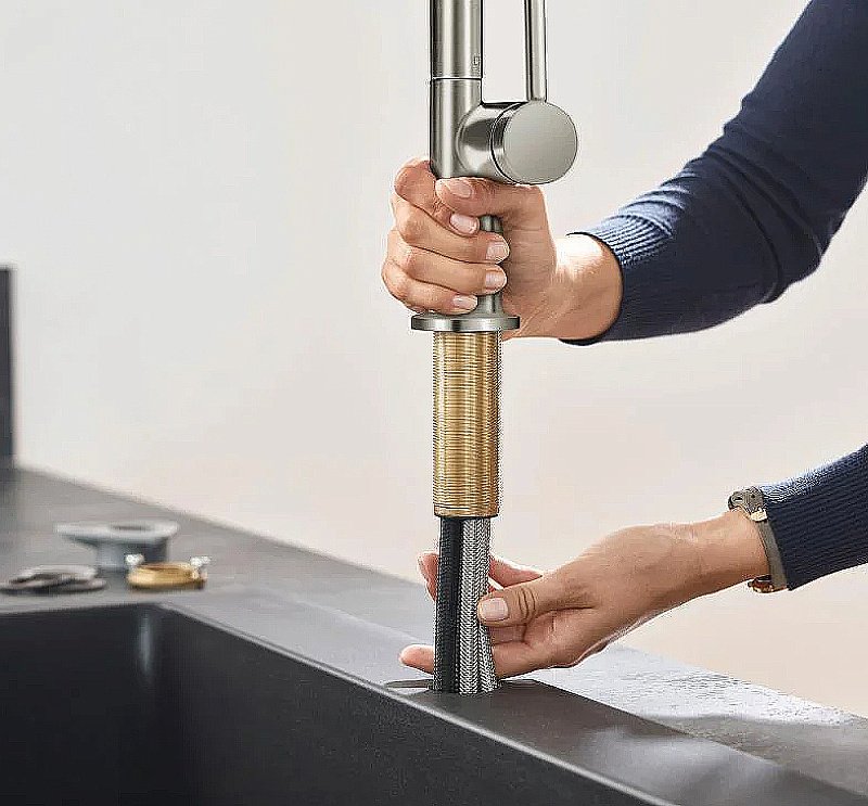 Смеситель для кухни Hansgrohe Talis M54 72808800 нержавеющая сталь купить в интернет-магазине сантехники Sanbest