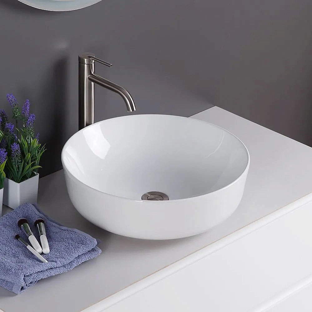 Раковина накладная Belbagno 41 BB1315 белая купить в интернет-магазине Sanbest
