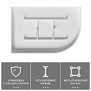 Душевой поддон Abber 90х100 AD3E109 L белый левый купить в интернет-магазине Sanbest