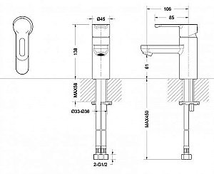 Смеситель для раковины Bravat STREAM-D F137163C купить в интернет-магазине сантехники Sanbest