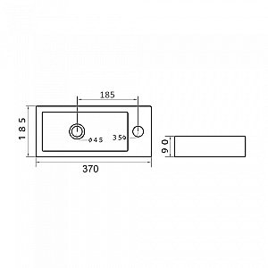 Раковина Orange 37 B05-365w белая купить в интернет-магазине Sanbest