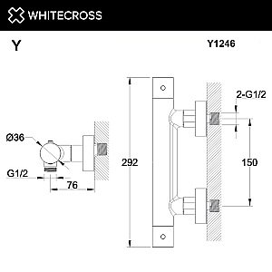 Смеситель для душа WhiteCross Y Y1246GM оружейная сталь купить в интернет-магазине сантехники Sanbest