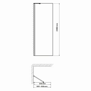 Душевое ограждение WasserKRAFT Aller 90 10H07-RP90 стекло прозрачное/профиль хром купить в интернет-магазине Sanbest