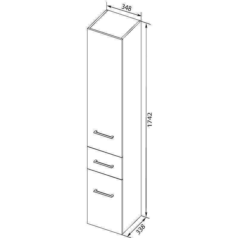Пенал подвесной Aquanet Порто 35 для ванной в интернет-магазине сантехники Sanbest