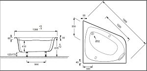 Ванна Jacob Delafon ODEON UP E6070RU-00 140x140 купить в интернет-магазине Sanbest