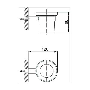 Стакан настенный Cisal SYSTEM SY09050040 матовое стекло/черный матовый купить в интернет-магазине сантехники Sanbest