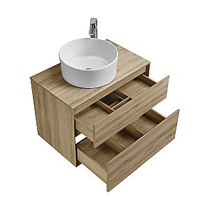 Тумба с раковиной Акватон Либерти 75 со столешницей, дуб эльвезия для ванной в интернет-магазине Sanbest
