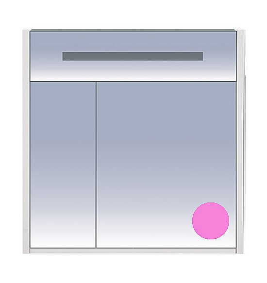 Зеркальный шкаф Misty Джулия 85 розовый купить в интернет-магазине сантехники Sanbest