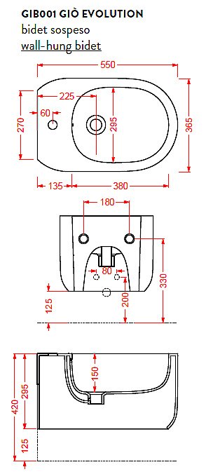 Биде подвесное ARTCERAM Gio Evolution купить в интернет-магазине Sanbest