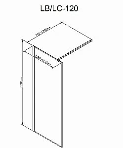 Душевое ограждение DTO LB 120 98904 прозрачная/профиль черный купить в интернет-магазине Sanbest