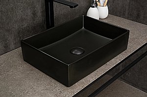 Раковина накладная Gid Geometrico 45 Bm1204 53360 черная матовая купить в интернет-магазине Sanbest
