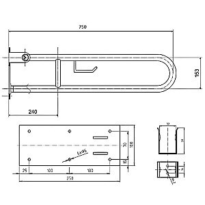 Поручень Bemeta Help 301406301 хром купить в интернет-магазине сантехники Sanbest