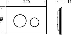 Кнопка для инсталляции TECE Loop 9240656 черный/хром купить в интернет-магазине сантехники Sanbest