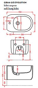 Биде подвесное ARTCERAM Gio Evolution купить в интернет-магазине Sanbest
