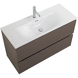 Тумба с раковиной BelBagno UNO-MINI 100 бежевая матовая для ванной в интернет-магазине Sanbest
