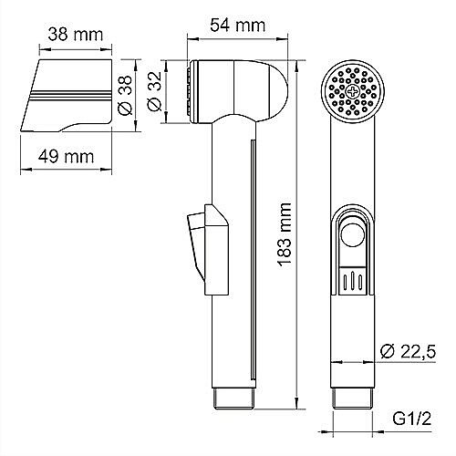 Гигиенический душ WasserKRAFT Tauber 6400 A6451.275.360.092 никель купить в интернет-магазине сантехники Sanbest